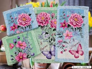 #Без выбора! 35*60см вафельное полотенце на 8 марта. Штучно или упаковка!!!