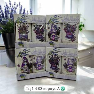 2шт. полотенца 35*65см в коробке 1 вафельное + 1 льняное 