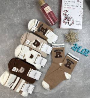 10 пар Женские носки из меха куницы с ослабленнной резинкой Р.36-41