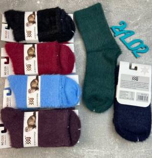  10 пар Женские носки из меха куницы с ослабленнной резинкой Р.36-41