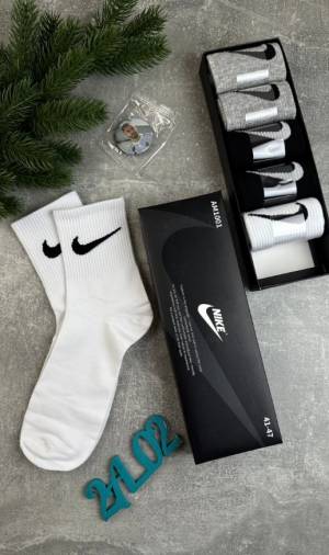 6 пар в коробке Мужские спортивные, фирменные носки Р.41-46