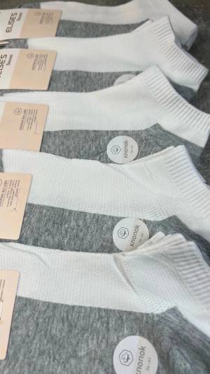 Уп. 10 пар. Женские носки короткие, сверху сетка. Хлопок. Р.: 36-41