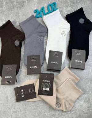 Мужские носки короткие, 10 пар. Хлопок. Р.: 41-47