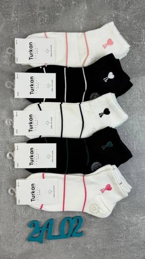 Женские носки короткие, 10 пар. Хлопок. Р.: 36-41