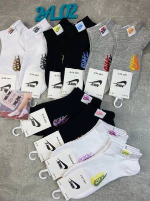 Женские носки короткие, сверху сетка, 10 пар. Хлопок. Р.: 36-41