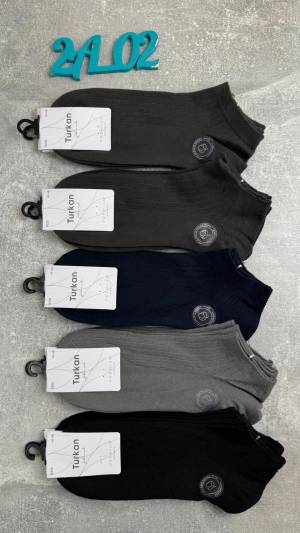 Мужские короткие носки, рубчик лапша, 10 пар. Хлопок. Р.: 41-46