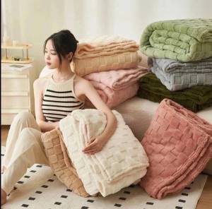 Акция!!! Без выбора!!! Плотный плед. Шахматный рисунок. Евро 200*220 см