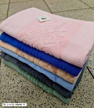 [Упаковка 6шт] Распродажа!!! Вафельно-махровые полотенца для бани 70*140 см Хлопок