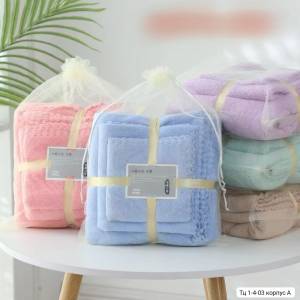 Распродажа!!! Без выбора!!! Подарочный набор полотенец 3 в 1. Микрофибра