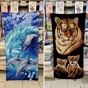 Без выбора!!! Пляжные полотенца 70*140 см. Велюр-махра