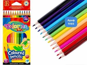 Карандаши цветные Colorino шестиугольные 12 цветов