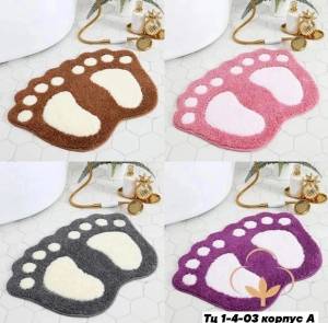 Без выбора!!! Коврик для ванной комнаты и туалета 'Лапки' 40*60 см