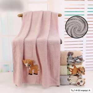 [Упаковка 8 шт] Для бани. Махровое полотенце 70*140 см с 3D вышивкой. Хлопок 100%