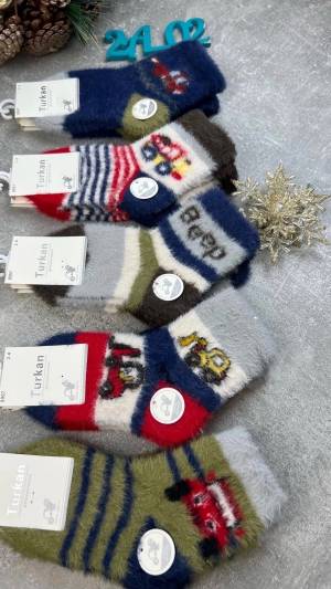 [10 пар] Детские термоноски. Норка, шерсть. р. 2-4, 4-6, 6-8 лет