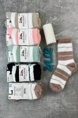 [10 пар Шерсть норки] Подростковые теплые носки р.30-35