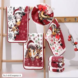 [Уп. 12 шт] Полотенца с петелькой из микрофибры 25х50 см