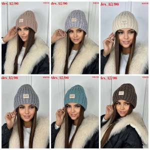 Шапка с отворотом. На флисе 50% шерсть + 50% Акрил