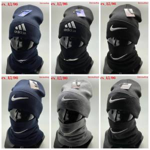 Без выбора! Комплект 2 в 1! Мужская шапка с отворотом без флиса + снуд. 100% Акрил