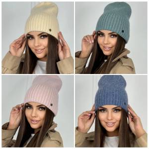 Шапка без отворота 52% АНГОРА + 30% шерсть + 18% Акрил